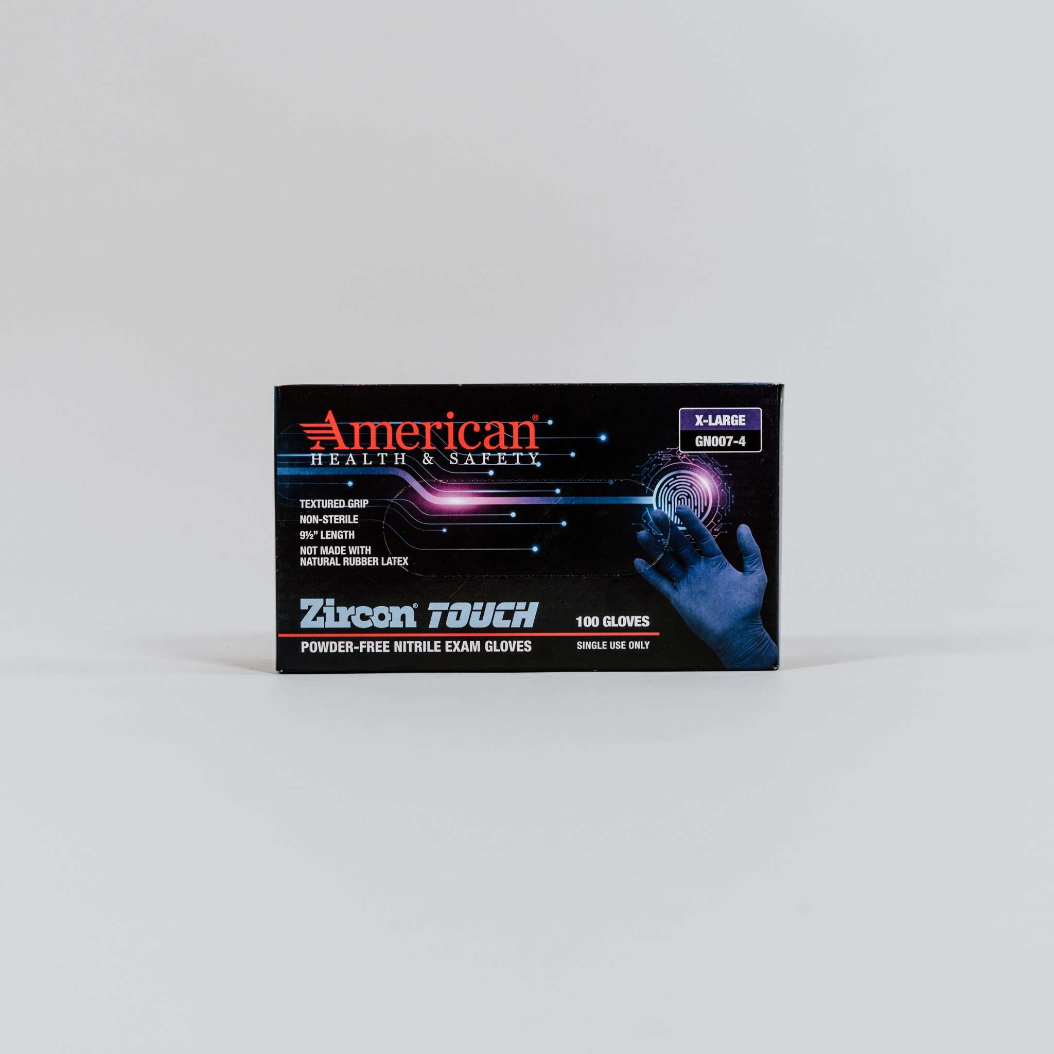 Zircon Touch Blue Nitrile Exam Gloves