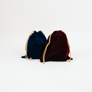 Velvet Urn Bags, Gold Drawstrings
