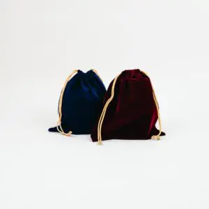 Velvet Urn Bags, Gold Drawstrings