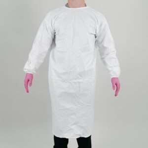 Tian's International® Epic® White Polyethylene/Polypropylene Cleanroom Gown