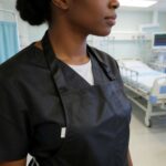 Black hospital lifestyle apron
